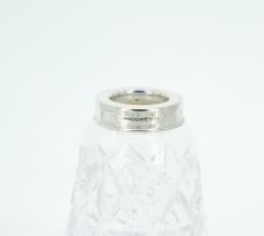 English Sterling Silver Top Cut Glass Tableware Sugar Receptacle - 3440673