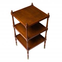 English Three Tier Dumb Waiter on Brass Castors 1810 20 - 2328905