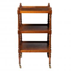 English Three Tier Dumb Waiter on Brass Castors 1810 20 - 2328907