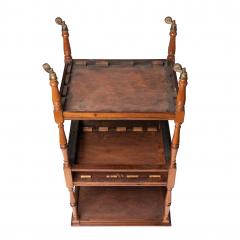 English Three Tier Dumb Waiter on Brass Castors in Brazilian Rosewood 1810 - 2328855