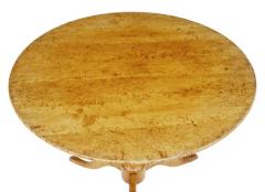 English Victorian 1870s Burr Birch Round Tilt Top Occasional Pedestal Table - 3550156