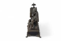 English Victorian Ansonia Clock Company Bronze Shakespeare Mantel Clock - 3195668