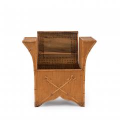 English Victorian Bamboo Flip Top Bench - 4665814