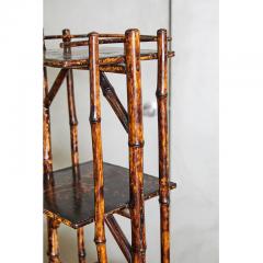 English Victorian Bamboo and Lacquer Etagere - 1949655