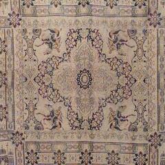 English Victorian Beige Patterned Table Cover - 4669849