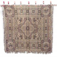 English Victorian Beige Patterned Table Cover - 4709363