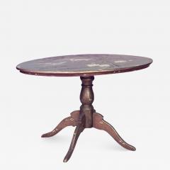 English Victorian Black Lacquered Center Table - 1428196