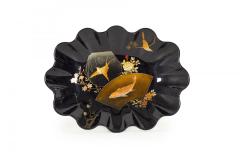 English Victorian Black Lacquered Tray and Brush - 4201235