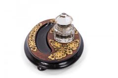 English Victorian Bone and Brass Inkwell - 4322384