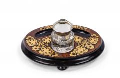 English Victorian Bone and Brass Inkwell - 4322385