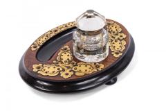 English Victorian Bone and Brass Inkwell - 4322386