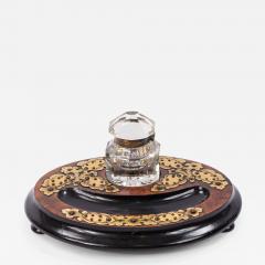 English Victorian Bone and Brass Inkwell - 4332363