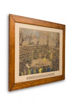 English Victorian Boxing Match Lithograph - 4516901