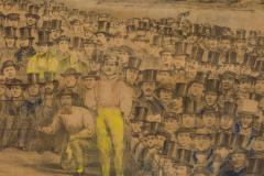 English Victorian Boxing Match Lithograph - 4516904