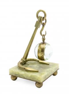 English Victorian Brass Anchor Clock - 4321882