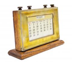 English Victorian Brass Desk Calendar - 4669145