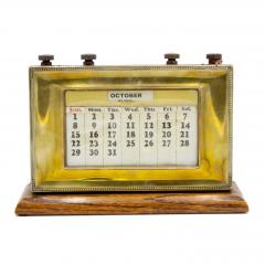 English Victorian Brass Desk Calendar - 4740344