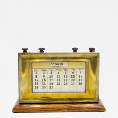 English Victorian Brass Desk Calendar - 4740353