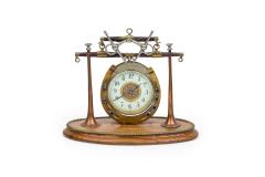 English Victorian Brass Horseshoe Clock - 4658492