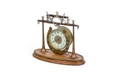 English Victorian Brass Horseshoe Clock - 4658493