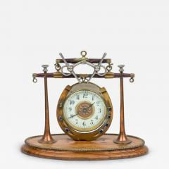 English Victorian Brass Horseshoe Clock - 4690013