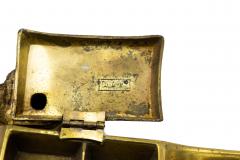 English Victorian Brass Owl Inkwell - 4321890
