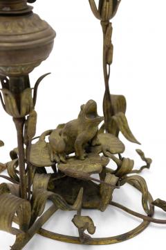 English Victorian Bronze Frog Table Lamp - 1380819