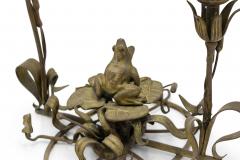 English Victorian Bronze Frog Table Lamp - 1380820