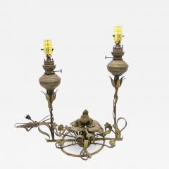 English Victorian Bronze Frog Table Lamp - 1394730