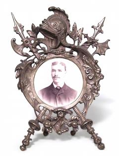 English Victorian Bronze Military Picture Frame - 4673502