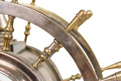 English Victorian Bronze Ship Wheel Clock - 4652760