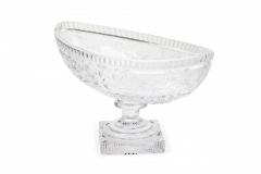 English Victorian Cut Crystal Centerpiece Compote with Fruit Motif - 4199810