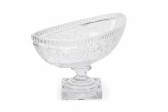 English Victorian Cut Crystal Centerpiece Compote with Fruit Motif - 4199812