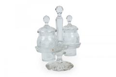 English Victorian Cut Crystal Cruet Set - 4670872
