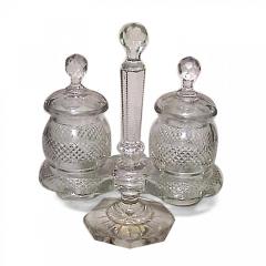 English Victorian Cut Crystal Cruet Set - 4740373