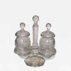 English Victorian Cut Crystal Cruet Set - 4740380