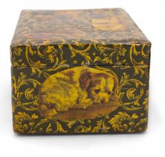 English Victorian Decoupage Dog Box - 4199104