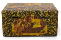 English Victorian Decoupage Dog Box - 4199105
