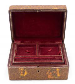 English Victorian Decoupaged Horse Jewelry Box - 4198755