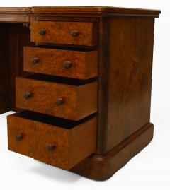 English Victorian Double Pedestal Kneehole Desk - 890936
