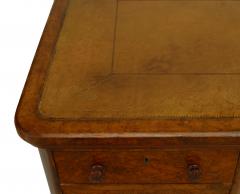 English Victorian Double Pedestal Kneehole Desk - 890941