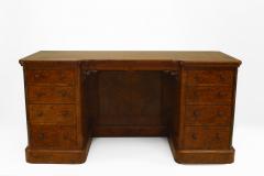 English Victorian Double Pedestal Kneehole Desk - 890942