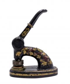 English Victorian Ebonized Seal Presser - 4322633