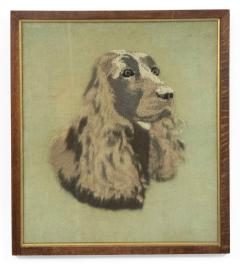 English Victorian English Setter Framed Embroidery - 4659181