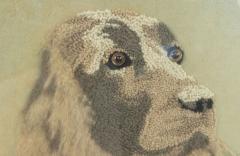 English Victorian English Setter Framed Embroidery - 4659183