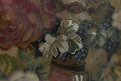 English Victorian Framed Floral Beaded Embroidery - 4201037