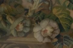 English Victorian Framed Floral Beaded Embroidery - 4201038