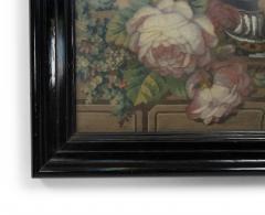 English Victorian Framed Floral Beaded Embroidery - 4201040