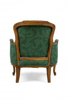 English Victorian Green Bergere Armchair - 4169377