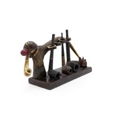 English Victorian Horn and Wood Pipe Rack - 4666208